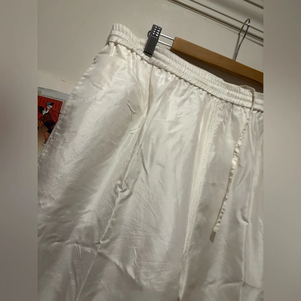 VTG Women's White Silk Joggers - Picture 2 of 9